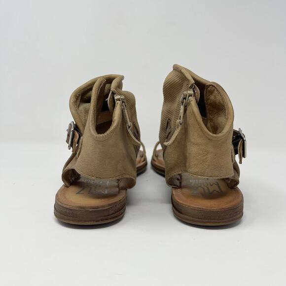 Miz Mooz Forge Leather Studded Gladiator Sandal Womens EU 40/US 9-9.5 Sand Boho - Picture 3 of 8